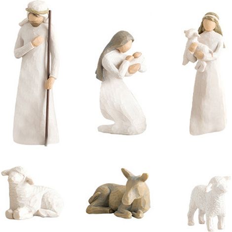 Ensemble de 20 ornements en résine représentant la Nativité de Jésus, cadeau de Noël Maria