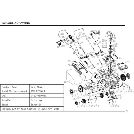 Base de la caja de engranajes - 01500ZA048 para INV E2046 T