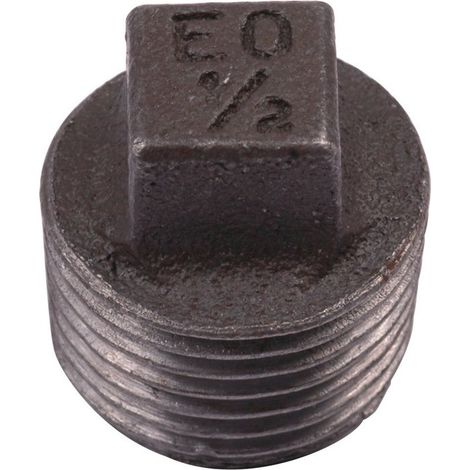 Bouchon fonte noire à visser - M 1'1/2 - N° 291 (1/2)