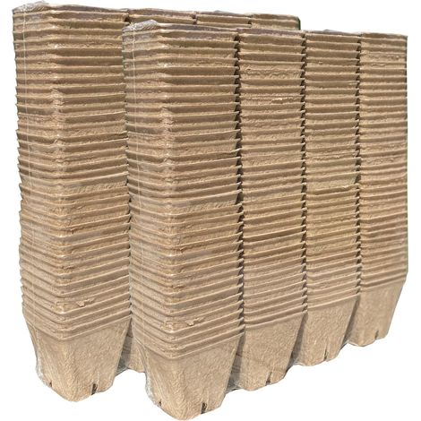 288 x 5cm Eco Square Fibre Biodegradable and Compostable Plant Pots (1/5)