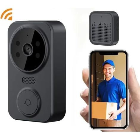Sonnette vidéo sans fil Tuya Home Security avec interphone WiFi intelligent et caméra-AquaForge (1/5)