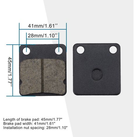 Brake pads compatible with 50cc-250cc ATVs, mini bicycles, go-karts, and off-road motorcycles. (1/4)