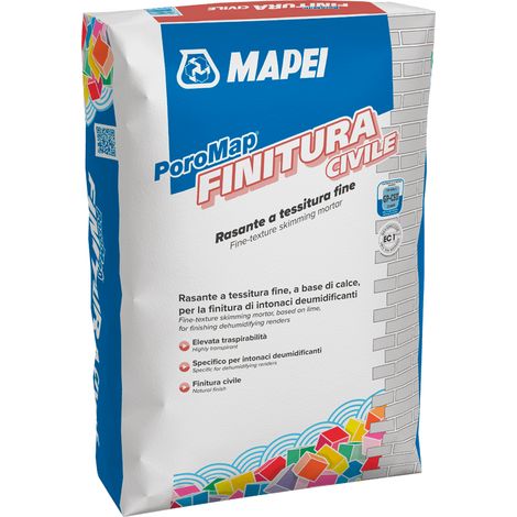 Finitura traspirante Mapei Poromap finitura civile