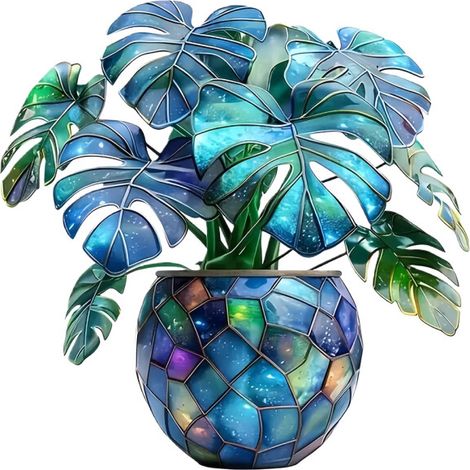 Fiori in vaso moderni e colorati da appendere alla finestra, -01