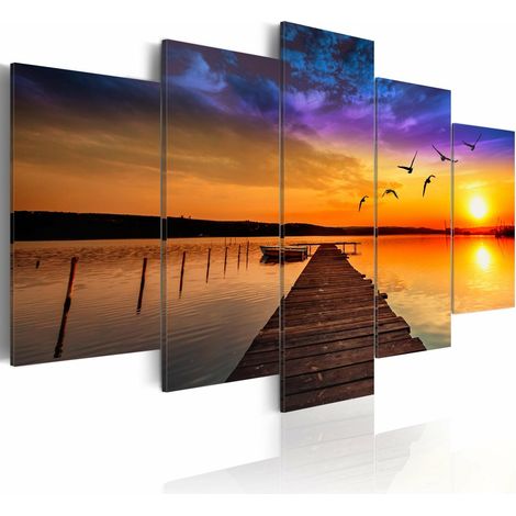 Tableau lac romantique - 200 x 100 cm (1/4)