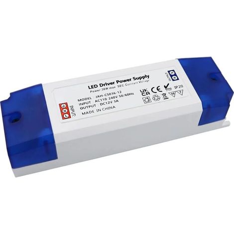 Trasformatore LED da 12 V, trasformatore LED da 230 V a 12 V, driver per trasformatore LED da 0-36 W, alimentatore a tensione costante per illuminazione sottopensile, display a strisce LED, lampadine  (1/4)