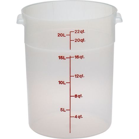 Boîte ronde - 37,8 x 37,8 cm - Translucide - Lot de 6 - Cambro