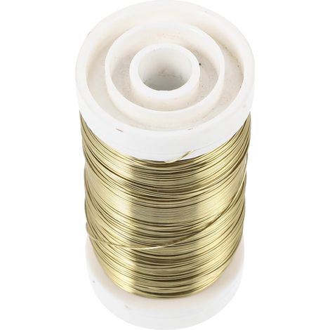 Fil Galvanisé Doré Flexible pour Jardinage 1 Rouleau de Fil de Fer Malléable pour Attacher Plantes, Liens de Fixation Flexibles pour Fleurs, Supports et Treillis, Accessoires (1/5)