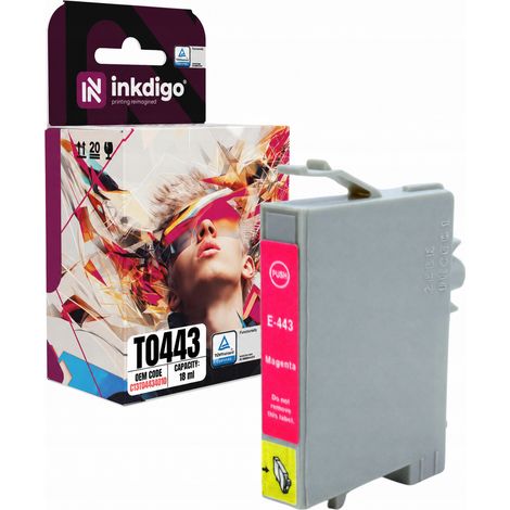 Inchiostro Inkdigo T0443 compatibile con Epson Stylus CX3650 C64 CX6400 CX6600 C84, certificato TÜV. (1/5)