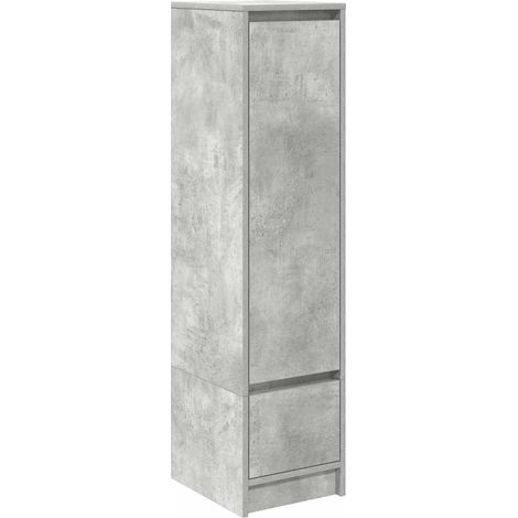 Maison La Vie - Buffet haut pour salon - Meuble de rangement gris béton 29,5x34x119,5 cm bois d'ingénierie bu1184 (1/5)