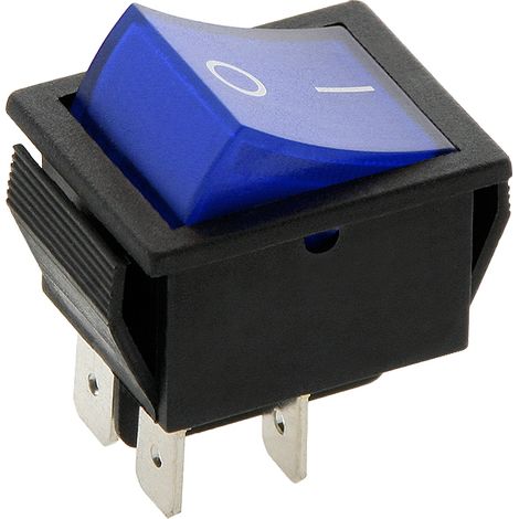 Interruptor grande iluminado de color azul, CA 230V 15A