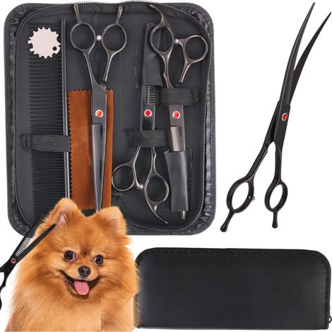 TIJERAS DE PELUQUER脥A Y ACOGIMIENTO 7.0 SET 3+1