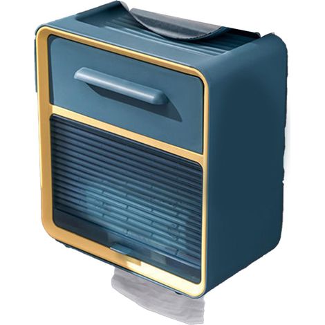 Moderne Toilettenpapier-Aufbewahrungsbox, schlicht, zweilagig, zur Wandmontage ohne Bohren für das Badezimmer (1/5)