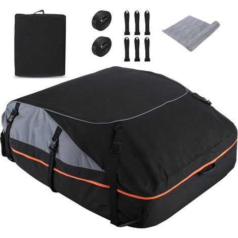 Coffre de toit voiture 585L – Imperméable 900D – 130x100x45cm – Capacité 580L – 8 sangles de sécurité – Installation facile sur tous véhicules (1/5)