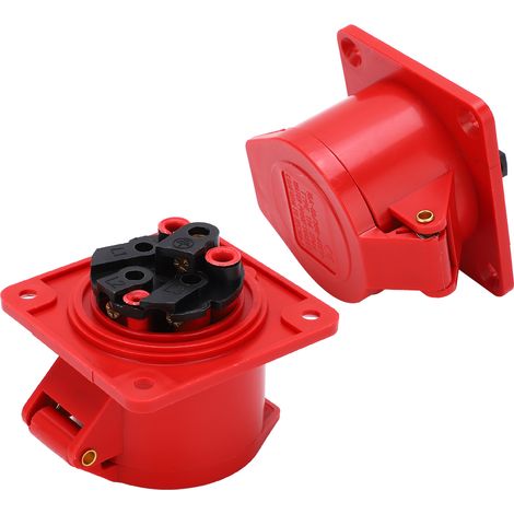 Presa industriale trifase da 16 A - IP44 impermeabile 380-415 V per installazione sicura (1/5)
