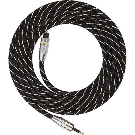 Câble Audio Optique Toslink vers Mini Jack 3.5mm Doré, Connecteur SPDIF, Fibre Numérique 2m