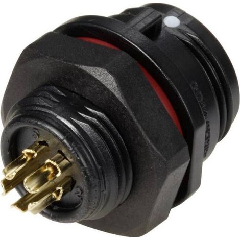 Connecteur pour montage en facade embase mâle 5 pôles 5 A 180 V/AC IP68 Weipu SP1312 / P 5 (1/3)
