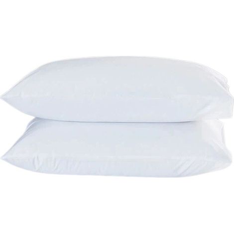Taie d'oreiller en microfibre blanche 48x74cm, anti-acariens, hypoallergénique (1/4)