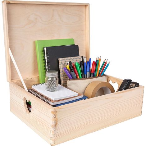 Creative Deco Scatola XL con coperchio e maniglie a cuore (1/5)
