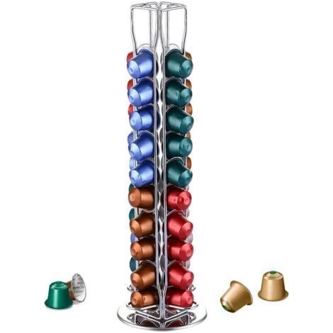 Porte Capsules NespressoOriginal Rotatif Distributeur Présentoir - Pour 40 Pièces-Support Capsules Original Rangement Solution Économie d'espace (1/5)