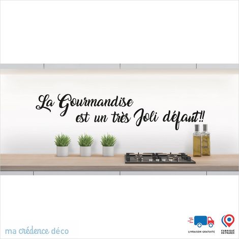 Crédence : LA GOURMANDISE 1 - Couleur noir - Alu composite - 60 - 120 (1/3)