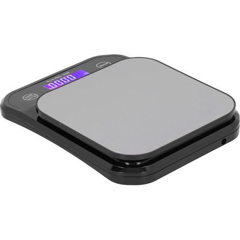 Wasserdichte, per USB aufladbare Küchenwaage, schwarze elektrische Lebensmittelwaage 10 kg/1 g, grammgenau (1/5)