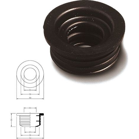 Morsetto in gomma nera per curve tecniche d.46 tubi mm. 25-32 220300GN