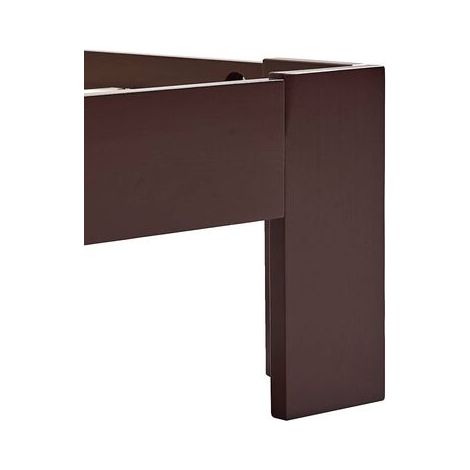 Cadre de lit sans matelas, pin massif brun foncé, 90 × 200 cm, pin massif durable, meuble de chambre, design contemporain, montage facile (1/5)
