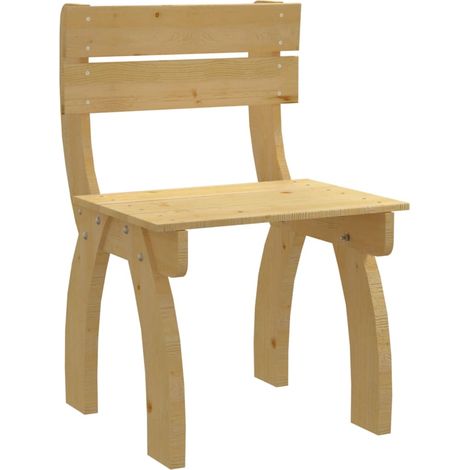 Chaise de jardin, Fauteuil Extérieur, Siège confortable Bois de pin imprégné BGT67772 (1/5)