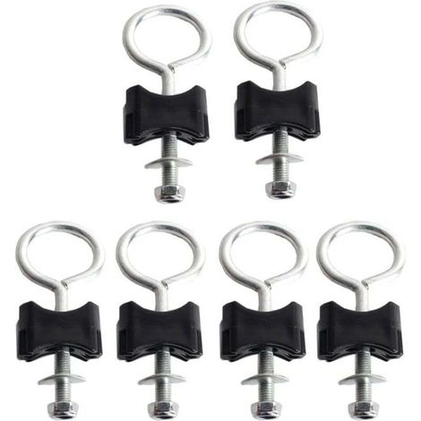Trampolinzubehör, Trampolinschrauben zur Befestigung von Trampolinen, geeignet für große Trampoline (6-mm-Rundschrauben – 6er-Pack) – Crezuo
