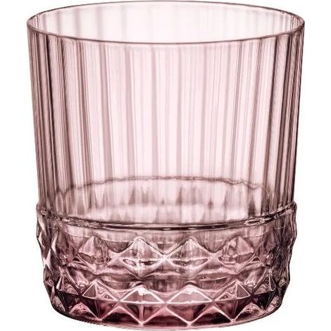 Lot 6 Gobelets Bas 38 Cl Lilas Rose - America's 20 - Bormioli