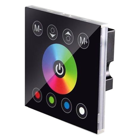 JOYLIT LED Strip Controller RGBW 4CH 4A Wall Switch DC 12/24V Touch Panel Dimmer Controller for Dimmable RGBW RGB LED Strips Color Changing (1/5)