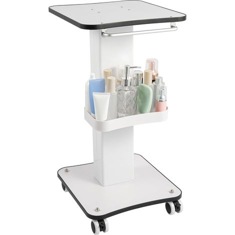 Carro de trabajo, carro con ruedas, carro para cosméticos para salón de belleza con 4 ruedas