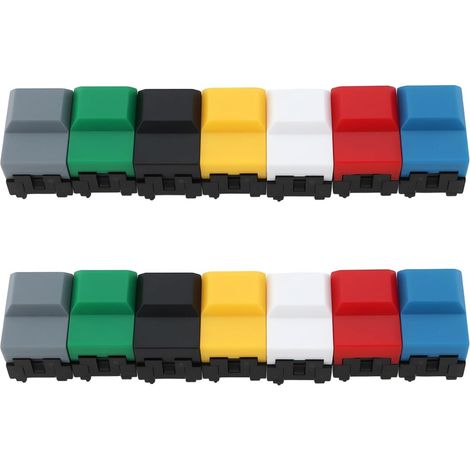 Lot de 14 Interrupteurs Tactiles à Bouton-Poussoir Carré Momentané SPDT PB86 4 Broches Adaptés Aux équipements de Contrôle de Scène 1024 1024s Et 2048 (1/5)