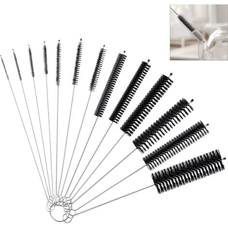 Pack of 13 Nylon Tube Cleaning Brushes, Reusable Narrow Neck Cleaning Brushes for Bottles, Kettles, Tubes, Keyboards and Household Equipment (1/5)