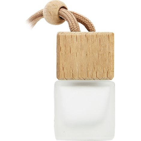 GARRYFIZH Bouteille de parfum vide de voiture 8 ml en verre transparent bouteille de parfum carrée aromathérapie voiture pendentif lumière panneau (1/5)