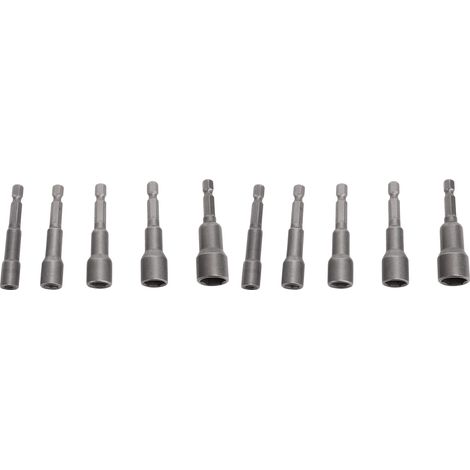 2 ensembles de douilles hexagonales magnétiques, embout hexagonal 6,35 mm, 65 mm, porte-embouts pour vis et écrous, forets 6,35 mm, 8 mm, 9,5 mm, 11 mm, 12,7 mm (1/5)