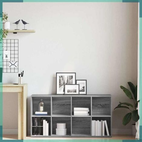 Bibliothèque/Buffet - 815250 - Sonoma gris - Bois d'ingénierie - 66 x 30 x 130 cm (LxPxH) (1/5)