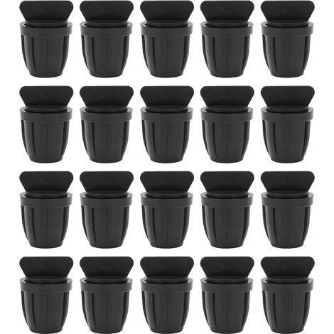 Eosnow Bouchon d'extrémité de tuyau 8/11, avec verrou anti-goutte, pour tube d'irrigation, 20 pièces