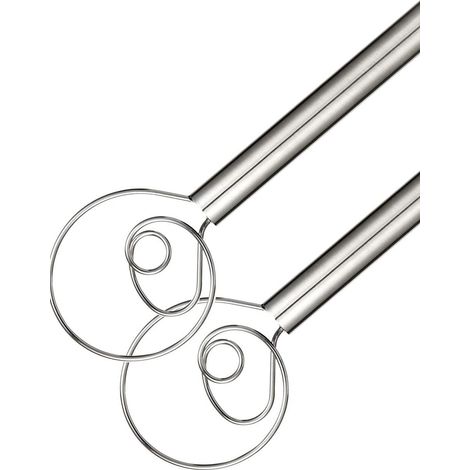 Lot de 2 Fouet danois, Acier inoxydable 304, 30 cm, Pour pâte épaisse, Muffins, Crêpes (1/5)