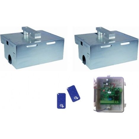Kit Motorisation Portail Automatisme EA Basic E4000B24 Enterré - 24V, Ouverture 110°, 2 m 300 kg maxi par battant, 70 W, intensif (1/5)