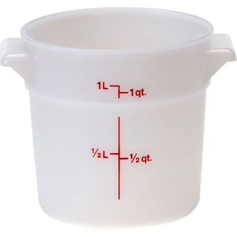 Boîte ronde - 15.4 x 15.4 cm - Blanc - Lot de 12 - Cambro