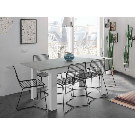 Tavolo Allungabile - 8 Posti Allungabile, Grigio Cemento, -, 190x90x78h cm Pucallpa