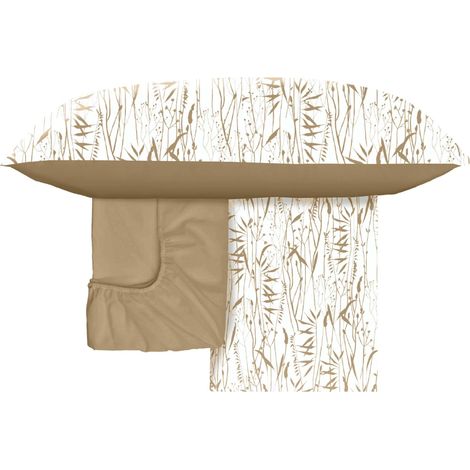 Parure de Lit avec 1 Drap Housse 90x200 Coton 100% Bio Certifié OekoTex Antiacarien Hypoallergénique Respirant Surmatelas Haut 30 cm, 1 Taie Oreiller 50x80 et 1 Drap Plat 150x280 (1/5)
