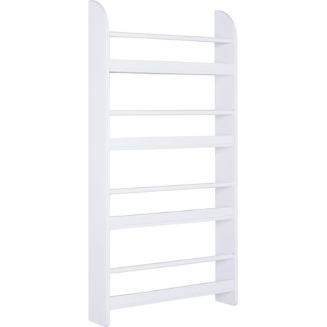 Mobile Libreria da Parete 4 Ripiani 59x12x113 cm in Legno Bianco (1/5)