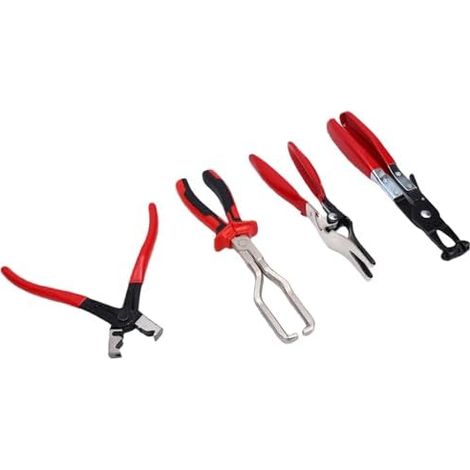 Kit de Pinces Serrage Ergonomiques, Ensemble 4 pour Conduite Carburant, L'entretien la Batterie - (1/5)