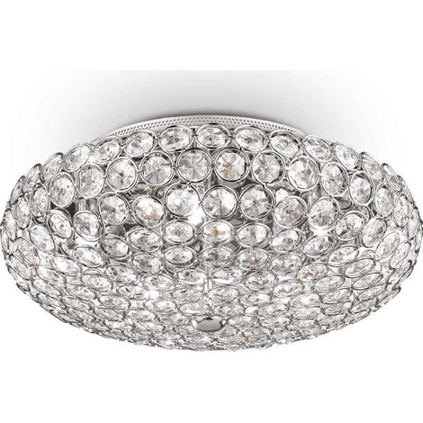 Ideal Lux King - Plafonnier intérieur moyen à 5 ampoules, chrome, G9 (1/2)