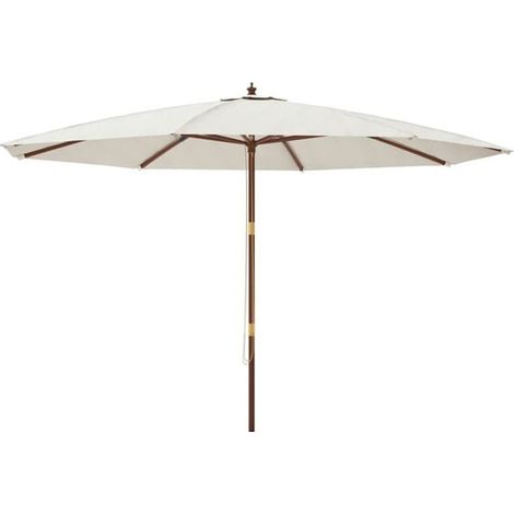 Paravent de jardin, poteau en bois couleur sable, 400 x 273 cm (1/5)