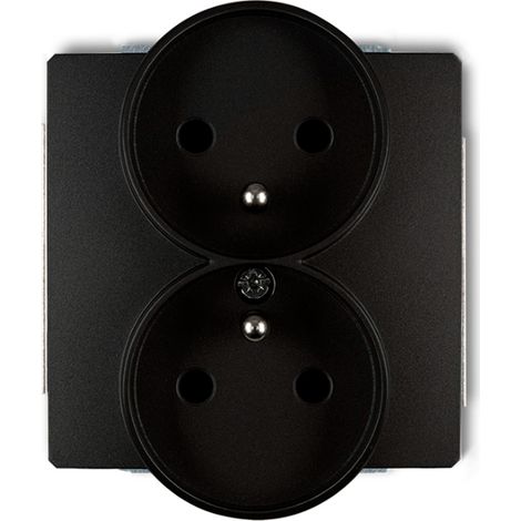 Deco Soft Doppio attacco con/senza cornice, nero opaco, 12DGPRSO-2zp