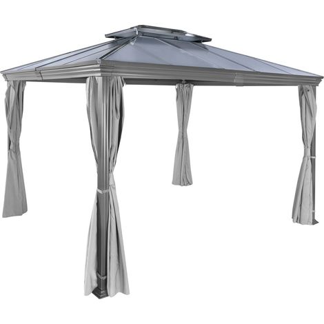 Primaster Pavillon Manhattan 3x3,6m Gartenpavillon Gartenzelt inkl Seitenteile (1/3)